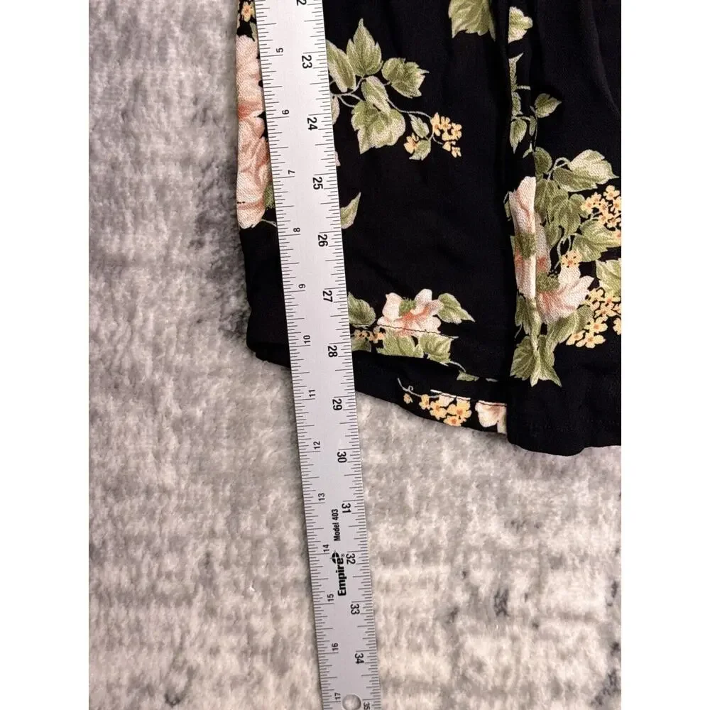Reformation Jumpsuit 2 Womens Lemongrass Black Floral Crepe